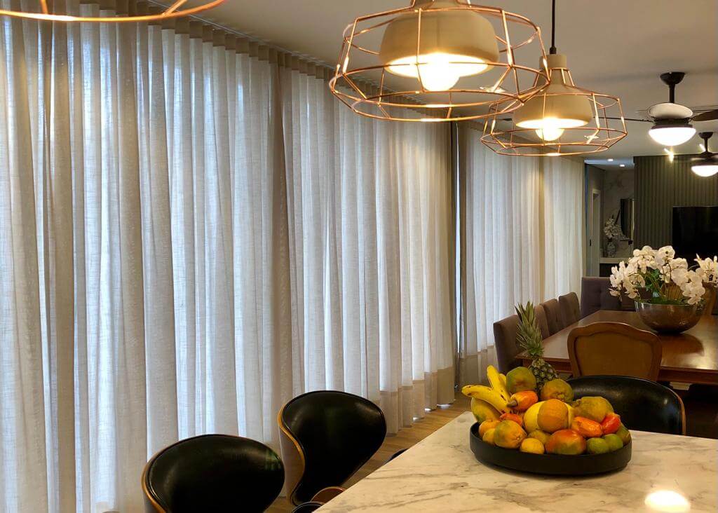 Cortinas elegantes e cortinas luxuosas para ambientes sofisticadas